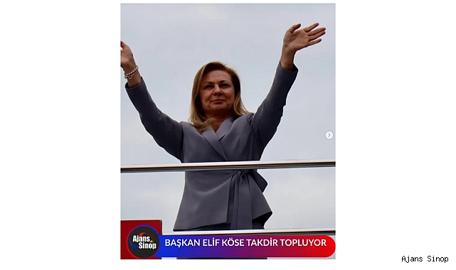 BAŞKAN ELİF KÖSE TAKDİR TOPLUYOR