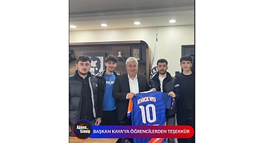 BAŞKAN KAYA'YA ÖĞRENCİLERDEN TEŞEKKÜR