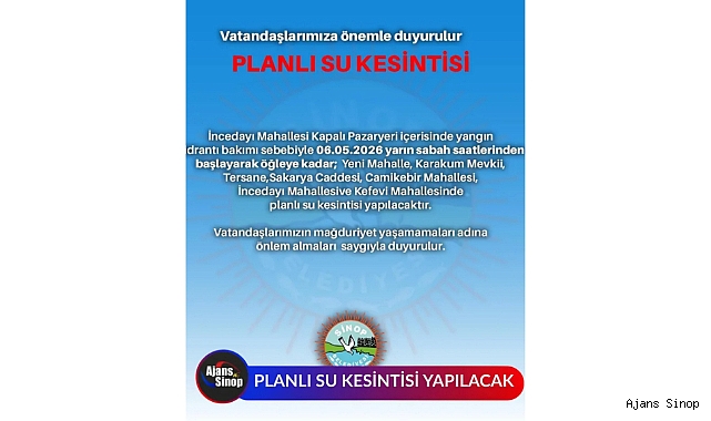 PLANLI SU KESİNTİSİ YAPILACAK
