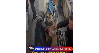 ŞANS OYUNU OYNARKEN BAŞINA KUŞ KONDU