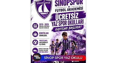 SİNOPSPOR bu yaz tüm çocuklara ücretsiz futbol kursu veriyor.