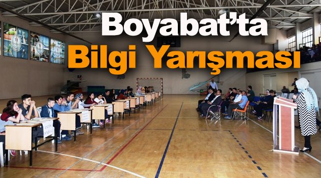 Boyabat'ta ilk ve ortaokullar arası bilgi yarışması