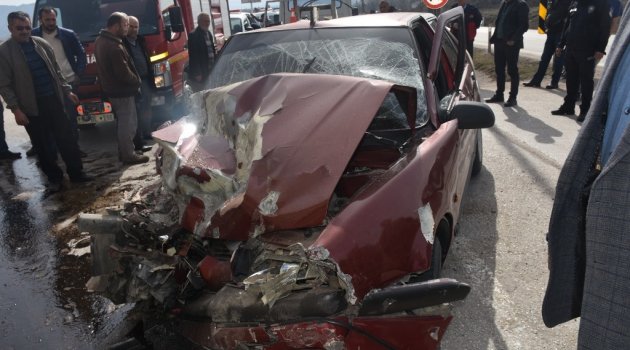 Boyabat'ta trafik kazası : 1 yaralı