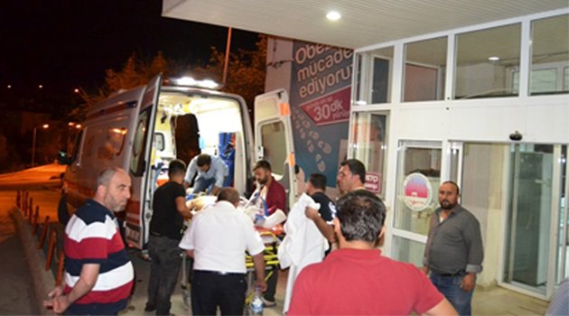  Boyabat'ta yamaçtan yuvarlanan 2 kişi yaralandı
