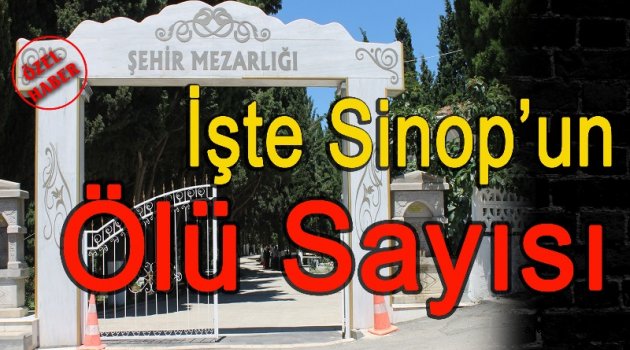 İşte Sinop Şehir Mezarlığında Yatan Ölü Sayısı