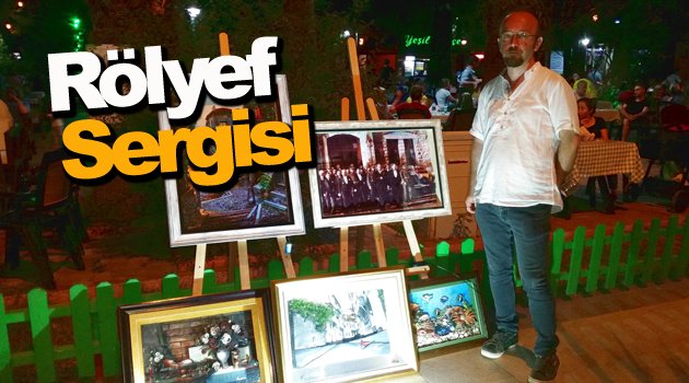 Resim öğretmeninden üç boyutlu rölyef sergisi