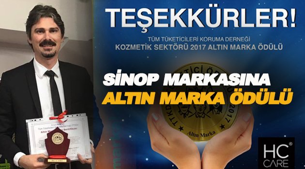 Sinop markasına 'Altın Marka' ödülü