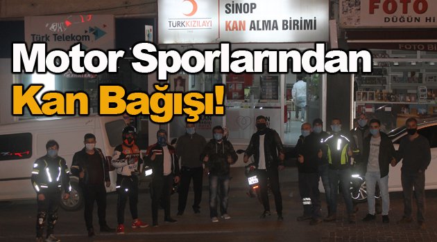 Sinop Motosiklet Kulübünden Kan Bağışı