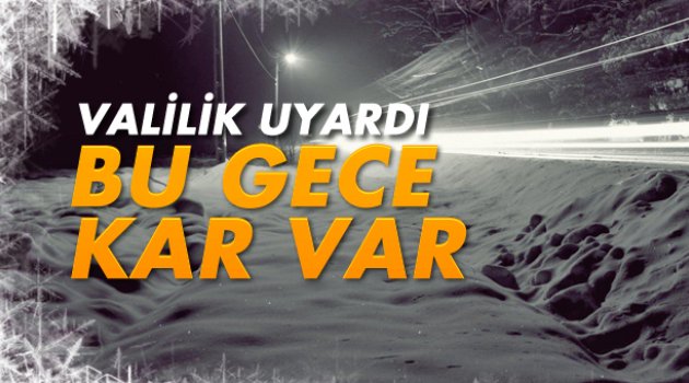 Sinop Valiliğinden Kar Yağışı Uyarısı !!!