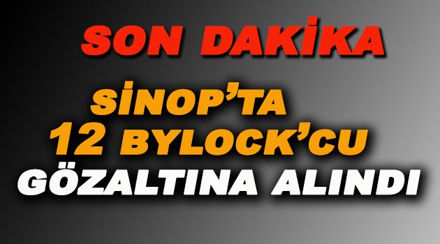 Sinop'ta 12 Bylock'cu Gözaltına Alındı!