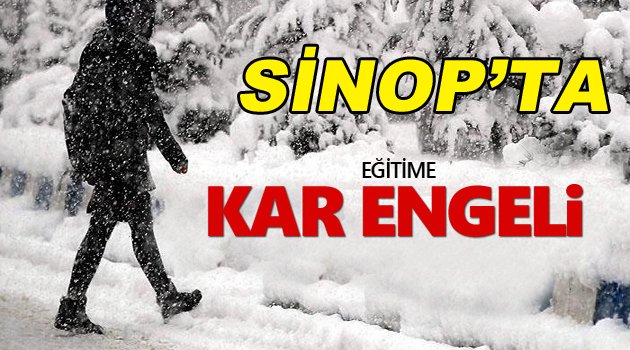 Sinop'ta Eğitime Kar Engeli!