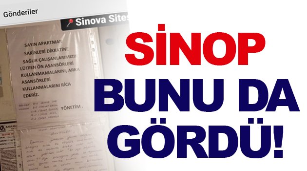 Sinop'ta Sağlık çalışanlarına asansör kısıtlaması!