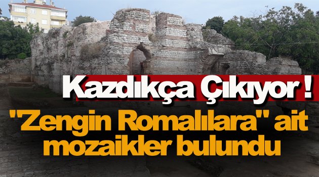 Sinop'ta "zengin Romalılara" ait mozaikler bulundu