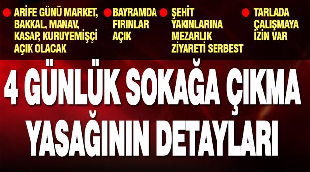 Sokağa Çıkma Yasağının Ayrıntıları neler?