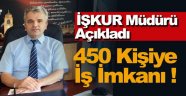 Sinop'ta 450 kişiye istihdam sağlanacak