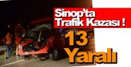 Sinop'ta iki minibüs çarpıştı: 13 yaralı