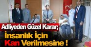 Sinop'ta adliye personeli kan bağışında bulundu
