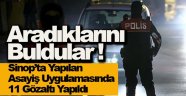 Sinop'ta aranan 11 zanlı yakalandı