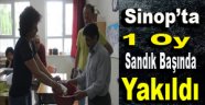 Sinop'ta Bir Oy Sandık Başında Yakıldı