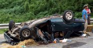 Sinop'ta otomobil devrildi: 1 ölü, 3 yaralı