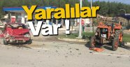Sinop'ta otomobille traktör çarpıştı: 4 yaralı