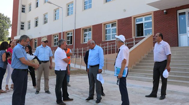 Vali İpek'ten okul inşaatında inceleme