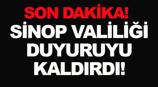 Valilik İlçeler arası yasak duyurusunu geri çekti!