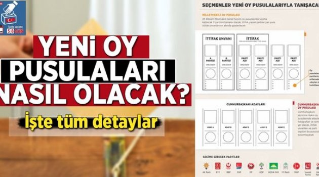 Yeni oy pusulaları nasıl olacak? İşte tüm detaylar !