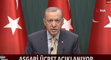 CUMHURBAŞKANI ERDOĞAN ASGARİ ÜCRETİ AÇIKLIYOR!