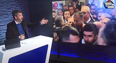 İçişleri Bakanı Ali Yerlikayan'ın TBMM'de basın kamerasını eliyle iterek engellemeye çalışması